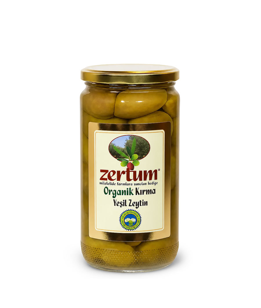 Zertum Organik Kırma Yeşil Zeytin 475 g