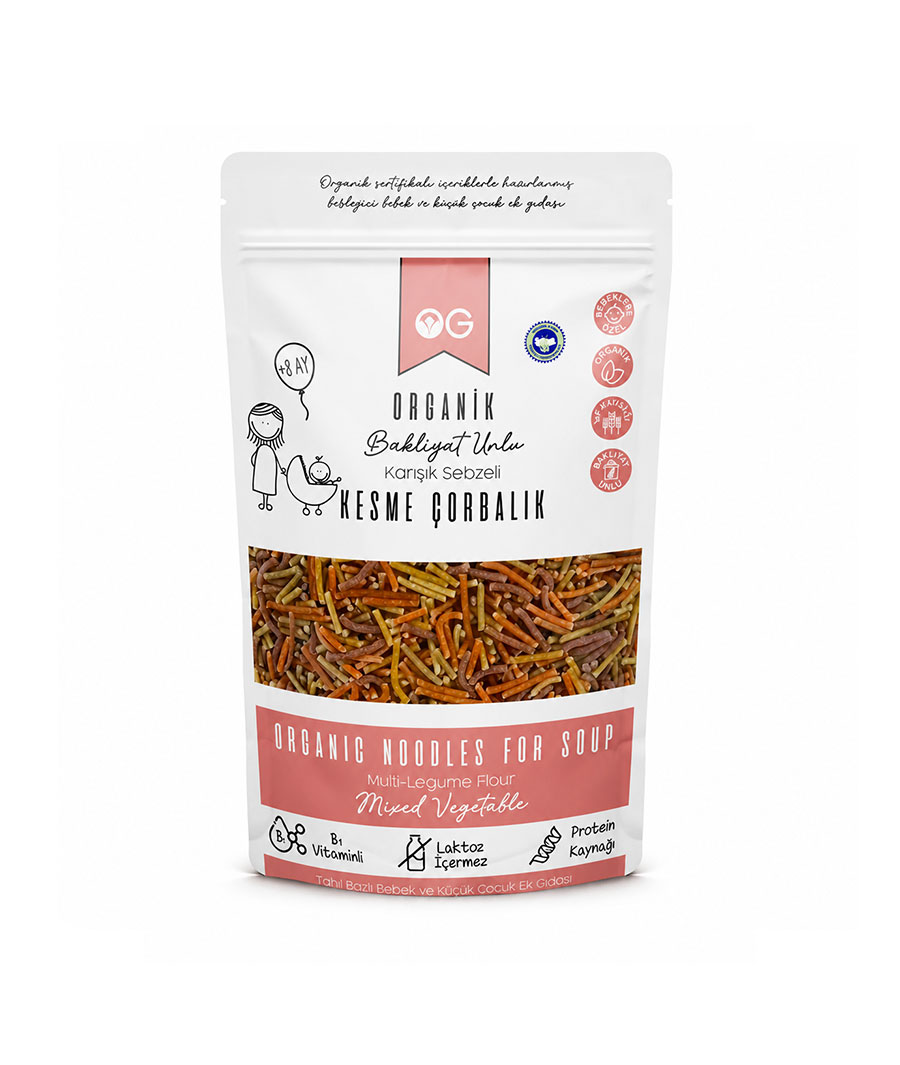 OG Natural Organik Karışık Sebzeli Bakliyat Kesme Çorbalık 200 g
