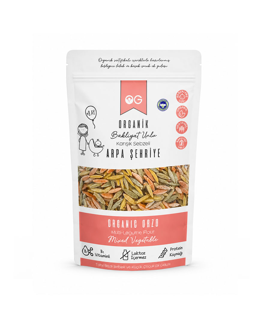 OG Natural Organik Karışık Sebzeli Bakliyat Unlu Arpa Şehriye 250 g